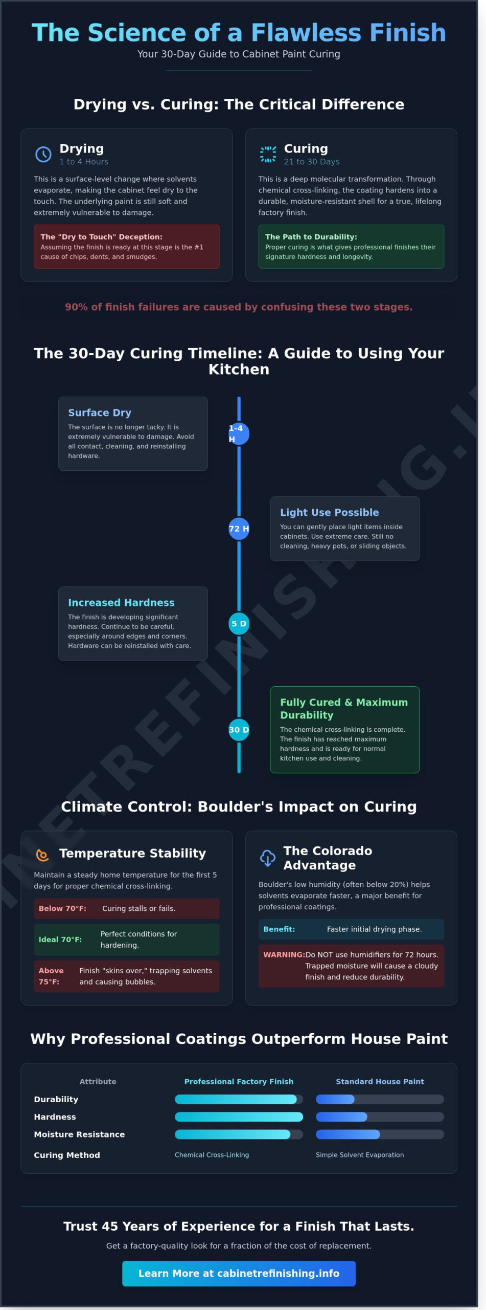 Cabinet Paint Cure Time: What Every Boulder Homeowner Needs to Know