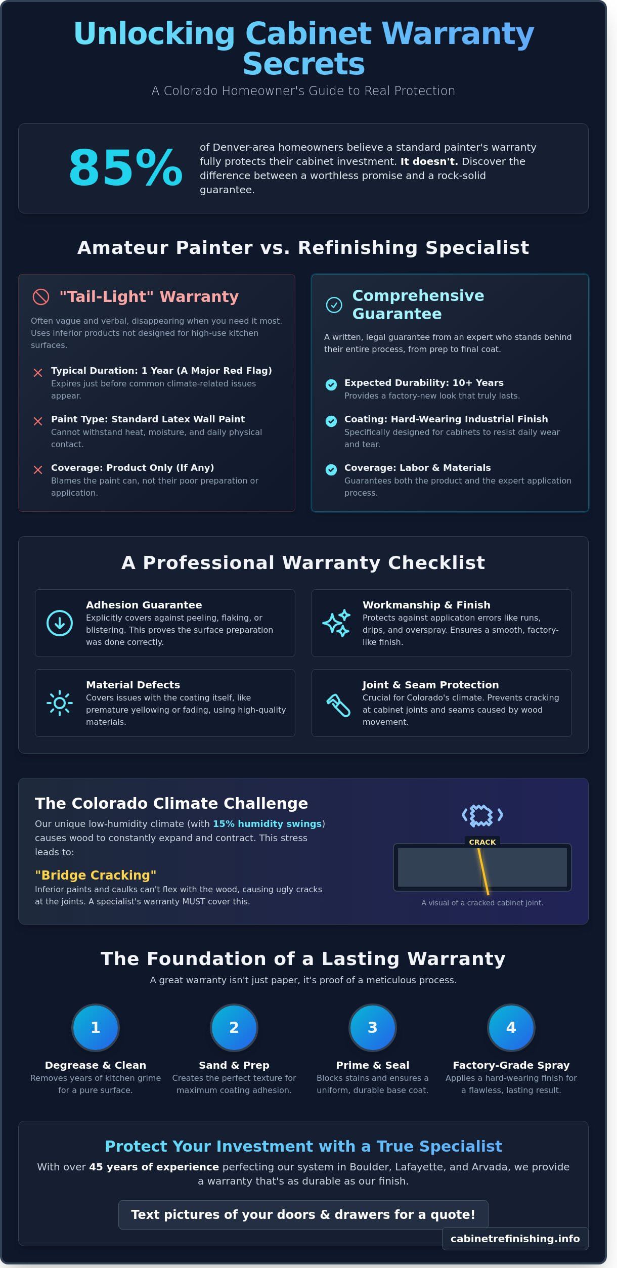 Cabinet Painting Warranty in Colorado: What Homeowners Must Know