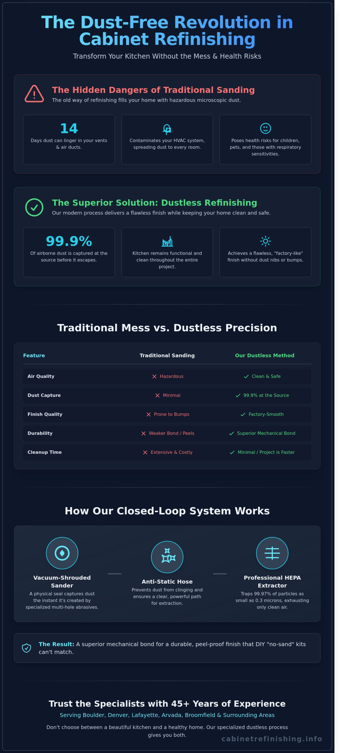 Dustless Cabinet Sanding and Refinishing: The Pro Guide to a Mess-Free Kitchen