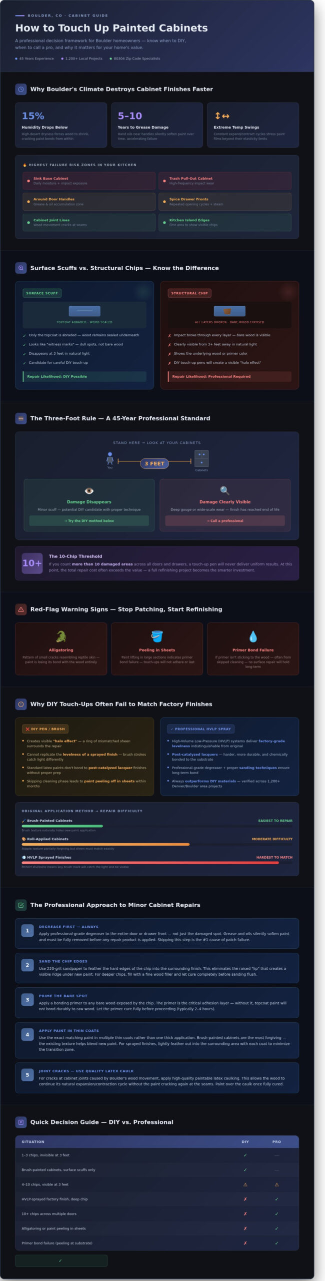 How to Touch Up Painted Cabinets: A Professional Guide for Boulder Homeowners