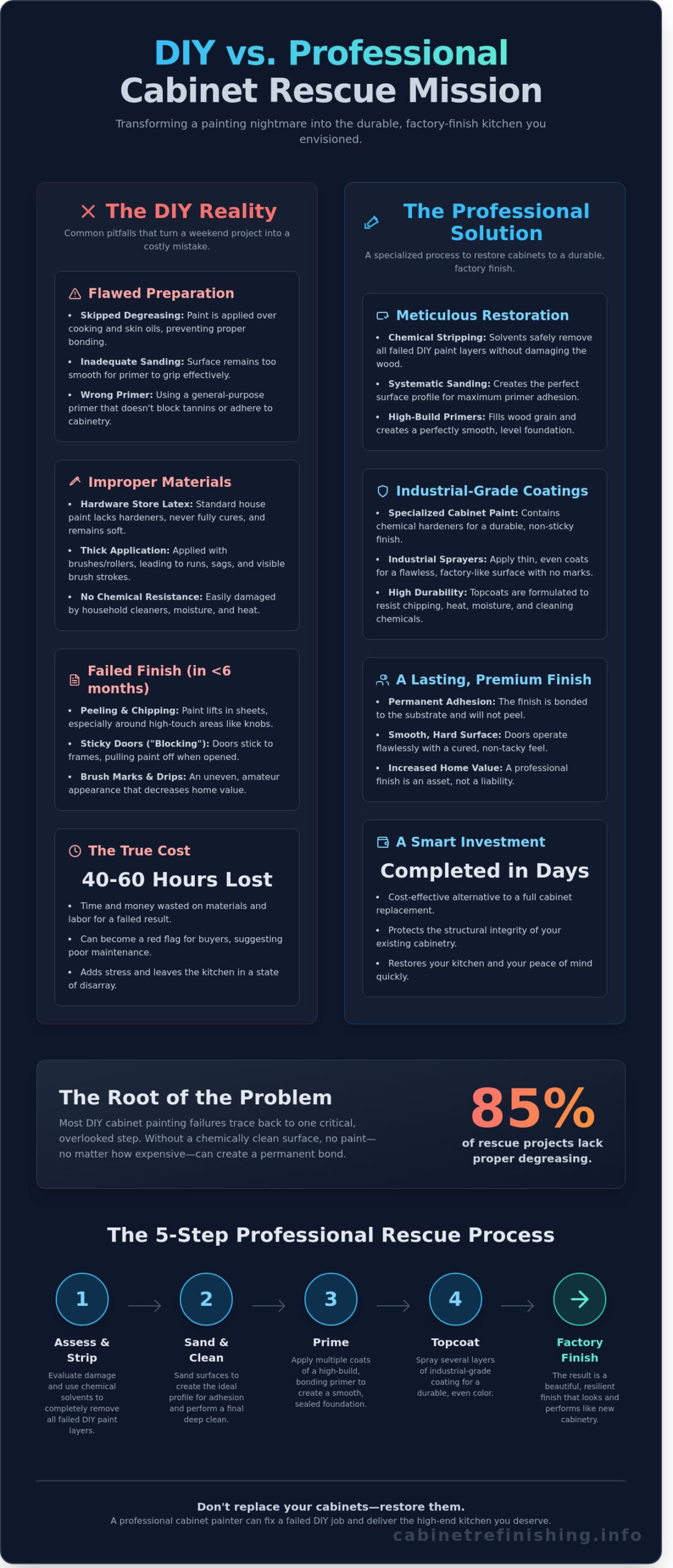 Professional Painter to Fix DIY Cabinets: How to Save Your Kitchen