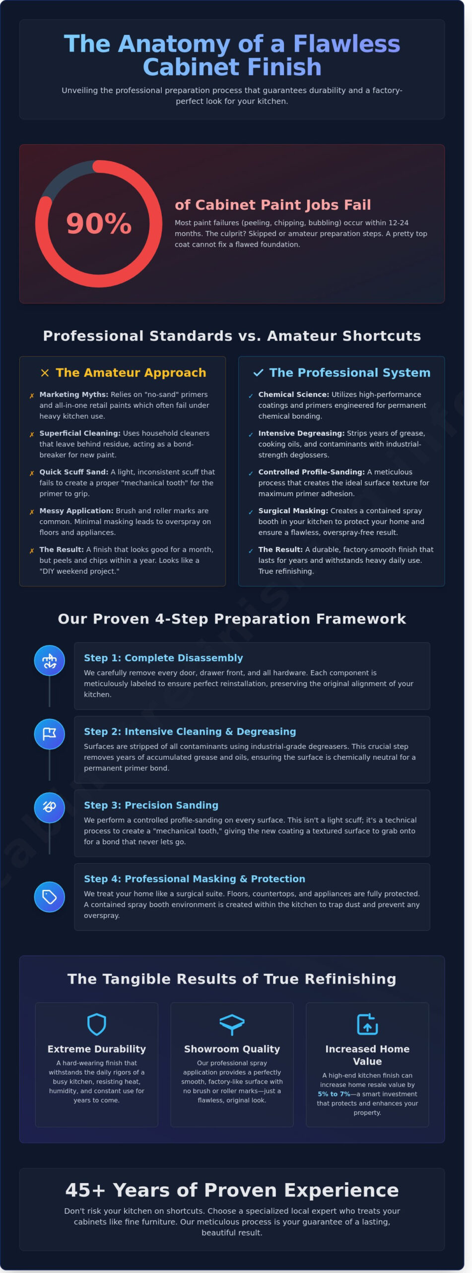 Cabinet Painting Preparation Steps: The Secret to a Professional Factory Finish